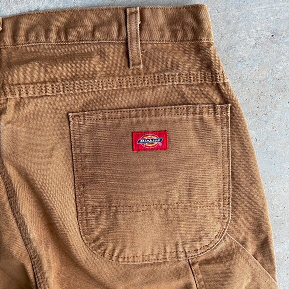 Dickies Carpenter Pants Dungaree Fit Size: 38x28 Tan Canvas Work - Picture 3 of 6